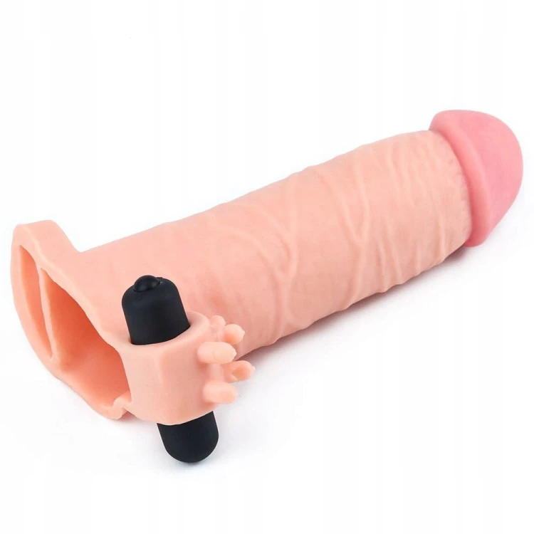 PLEASURE X-TENDER przedłużka z wibratorem Z CYBERSKÓRY