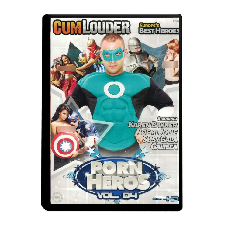 CumLouder Porn Heroes 4 – okładka parodii DVD 18+