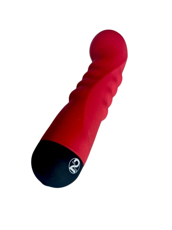 Silikonowy czerwony wibrator Colorful Joy – miękki i elegancki