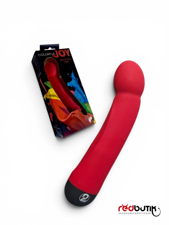 Elastyczny wibrator silikonowy Colorful Joy czerwony