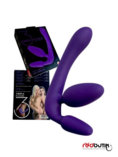 Wielofunkcyjny masażer Triple Pleasure dildo analne i vaginalne 3 w 1