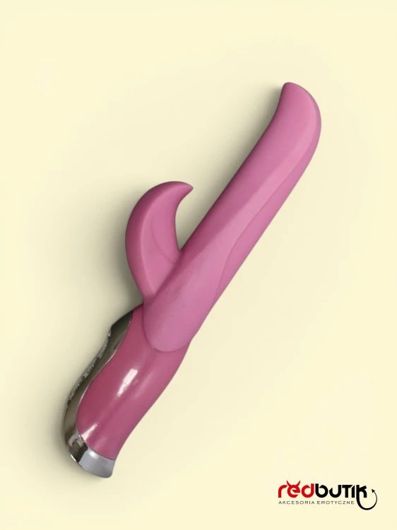 Elegancki silikonowy wibrator GRANDIOSE Vibe Therapy z funkcją rotacji i wibracjami.