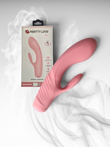 PRETTY  LOVE TIM silikonowy wibrator z funkcją stymulacji łechtaczki ładowany na USB