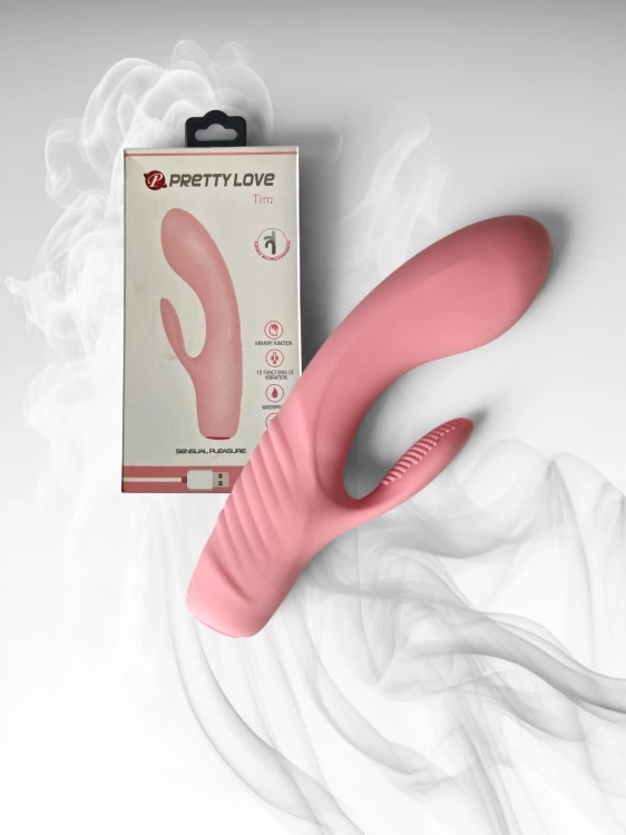 PRETTY  LOVE TIM silikonowy wibrator z funkcją stymulacji łechtaczki ładowany na USB