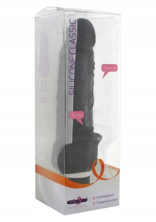 Klasyczny wibrator silikonowy Seven Creations 7 funkcji