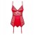 OBSESSIVE czerwony seksowny gorset Lovica S/M