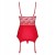 OBSESSIVE czerwony seksowny gorset Lovica S/M