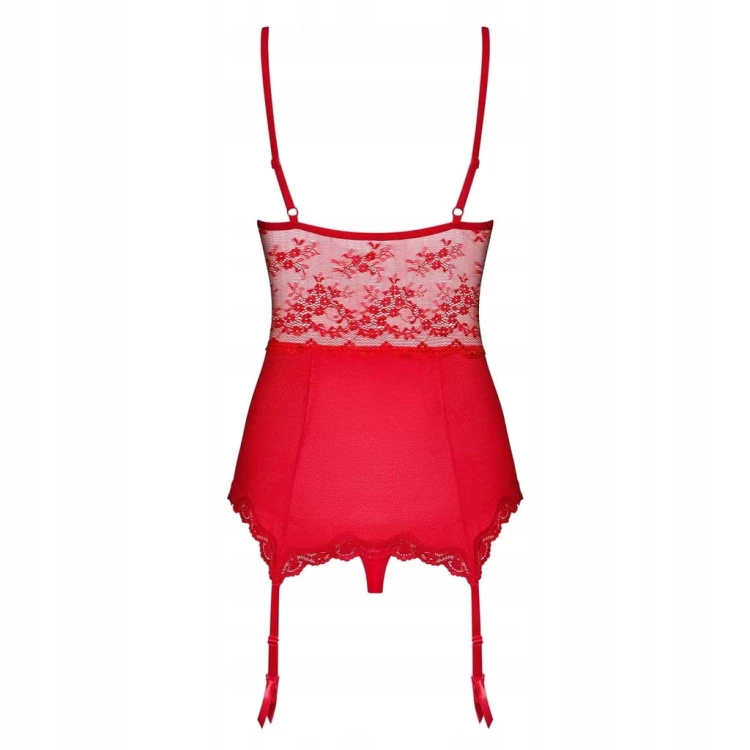 OBSESSIVE czerwony seksowny gorset Lovica S/M