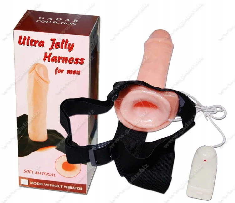 STRAP ON ULTRA JELLY HARNESS PROTEZA z wibratorem