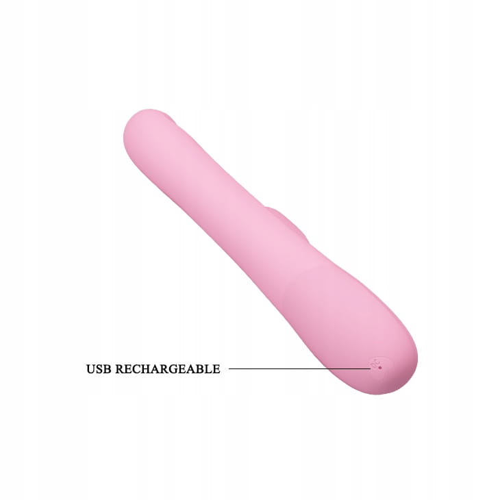 wibrator silikonowy z silnymi wibracjami na łechtaczce, główka obrotowa