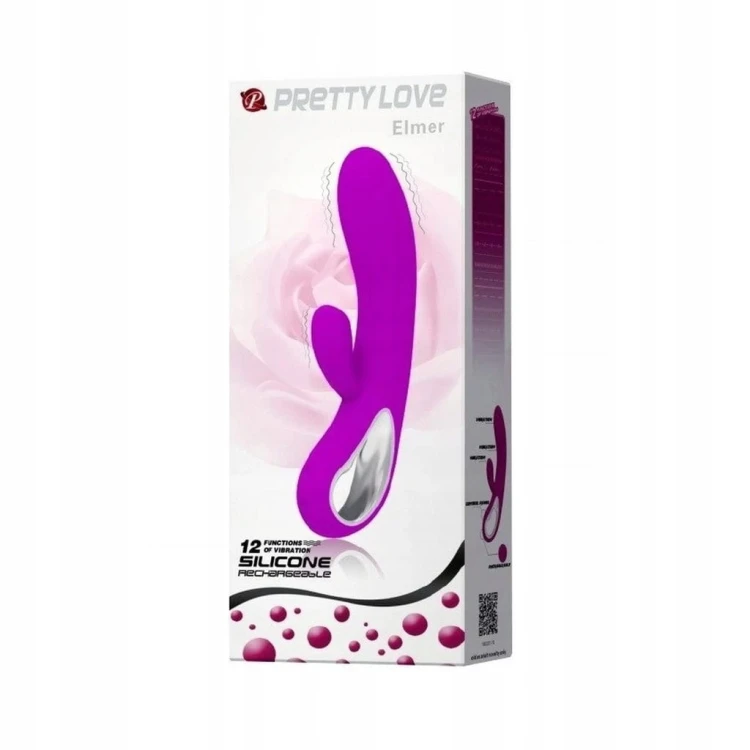 Pretty super wibrator silikonowy z podwójną wibracją i funkcją łechtaczki