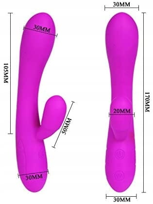Pretty niesamowity silikonowy wibrator z funkcją stymulacji łechtaczki USB